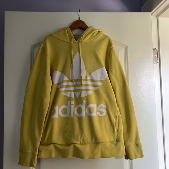Yellow Adidas Hoodie - Picture 1 of 3